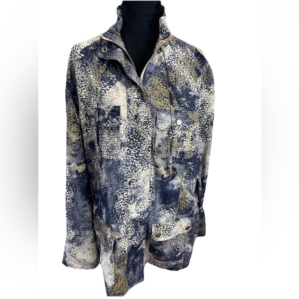 Zenergy by Chico’s ladies size 3 (US 12/14) lightweight full zip‎ jacket stretch